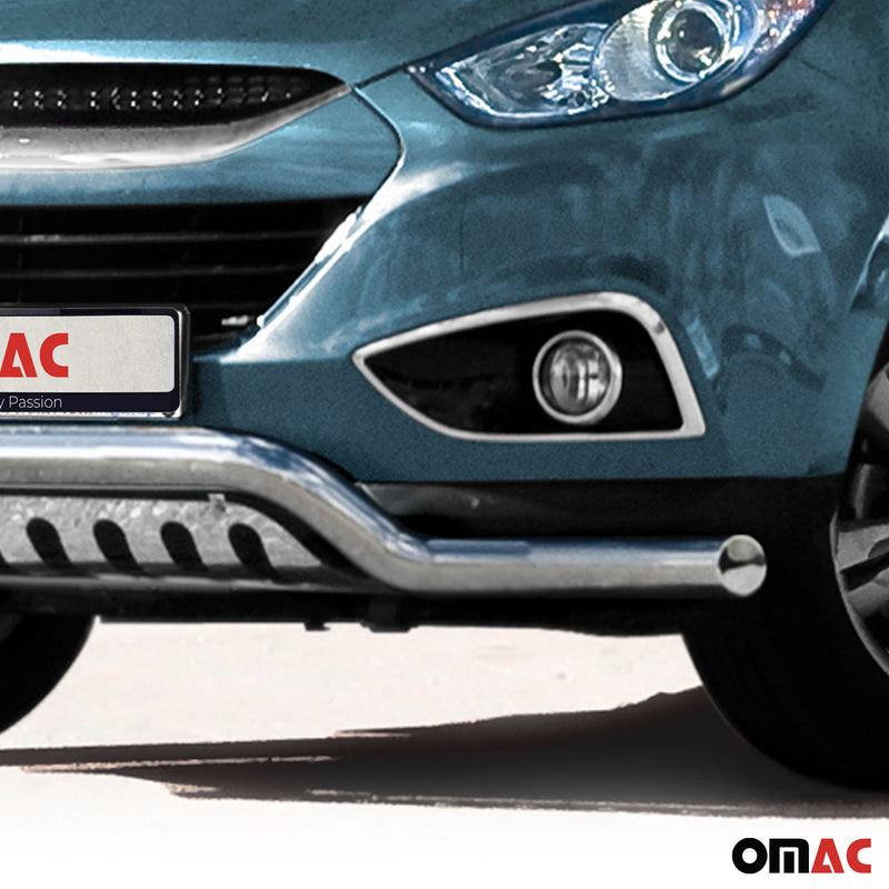 Edelstahl Frontschutzbügel für Hyundai ix35 2010-2015 mit ABE Silber Rammschutz