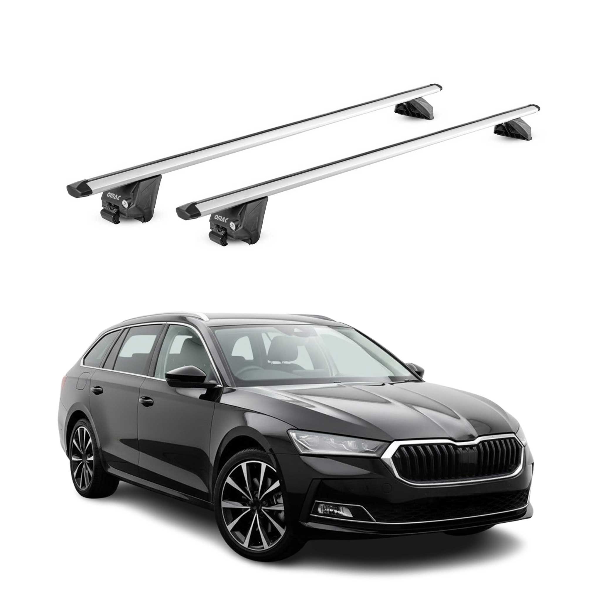 Dachträger für Skoda Superb IV Kombi 2024-2026 100kg Aluminium Silber 2x ABE