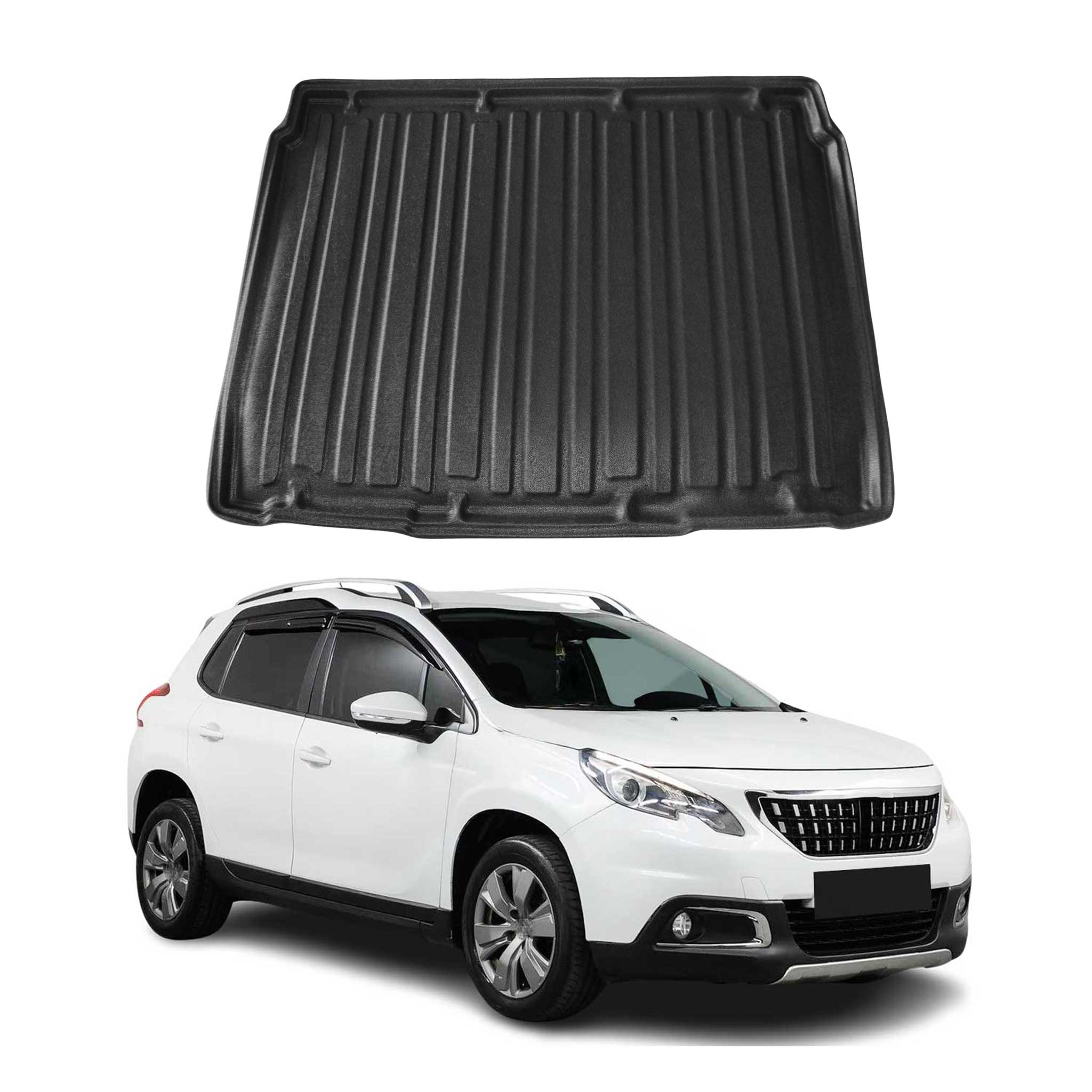Kofferraumwanne Laderaumwanne für Peugeot 2008 2019-2026 Gummi TPE Schwarz