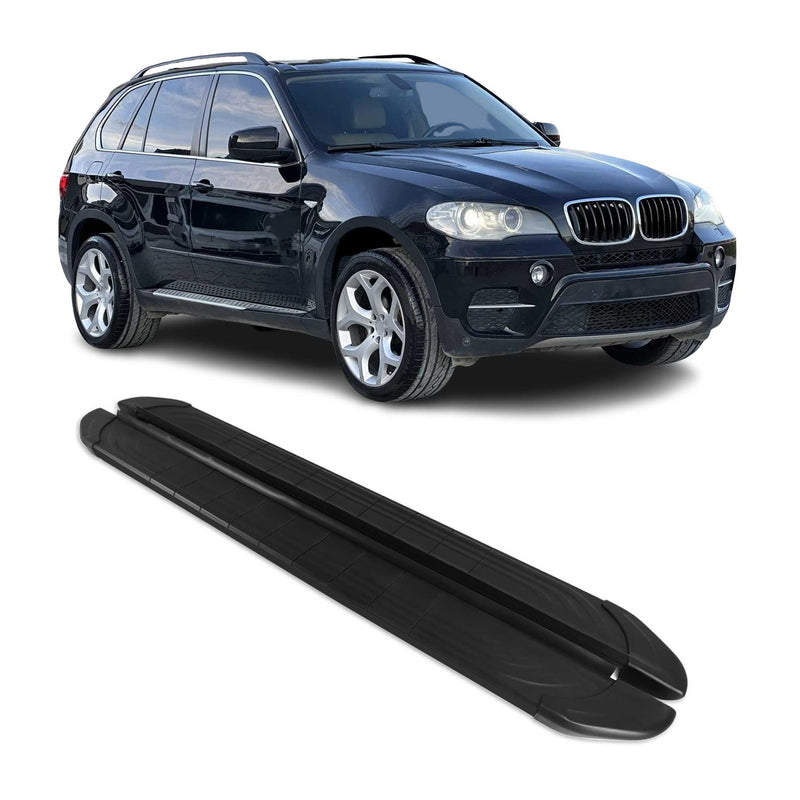 Trittbretter Seitenschweller für BMW X5 E70 2006-2013 Aluminium Schwarz 2tlg