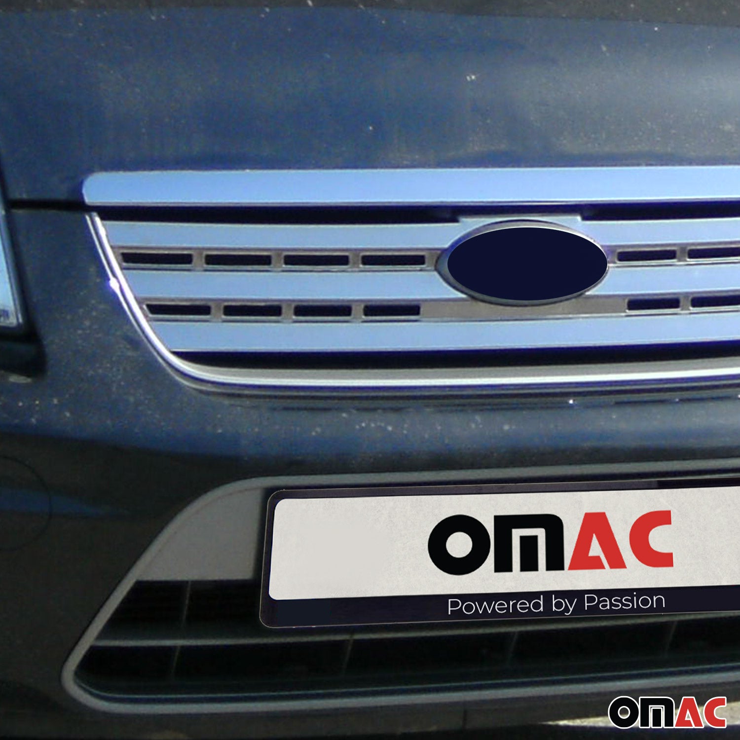 Kühlergrill Leisten Grillleisten für Ford Connect 2009-2014 Edelstahl Chrom 2x