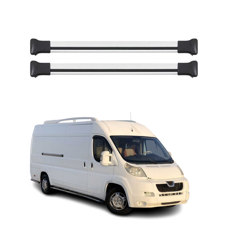 Dachträger Grundtäger für Peugeot Boxer 2006-2020 75kg Aluminium Silber 2 tlg
