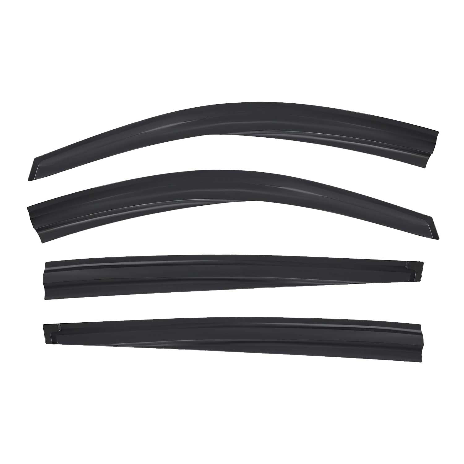 4x Windabweiser Regenabweiser für Mitsubishi L200 Triton 2007-2015 Dunkel
