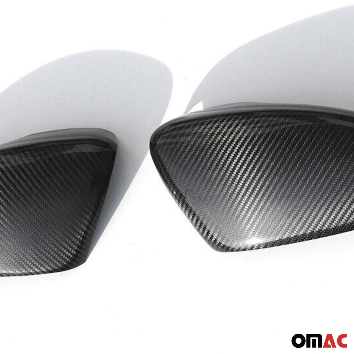 Spiegelkappen Spiegelabdeckung für VW Eos 2011-15 Kohlefaser Carbon Schwarz 2tlg