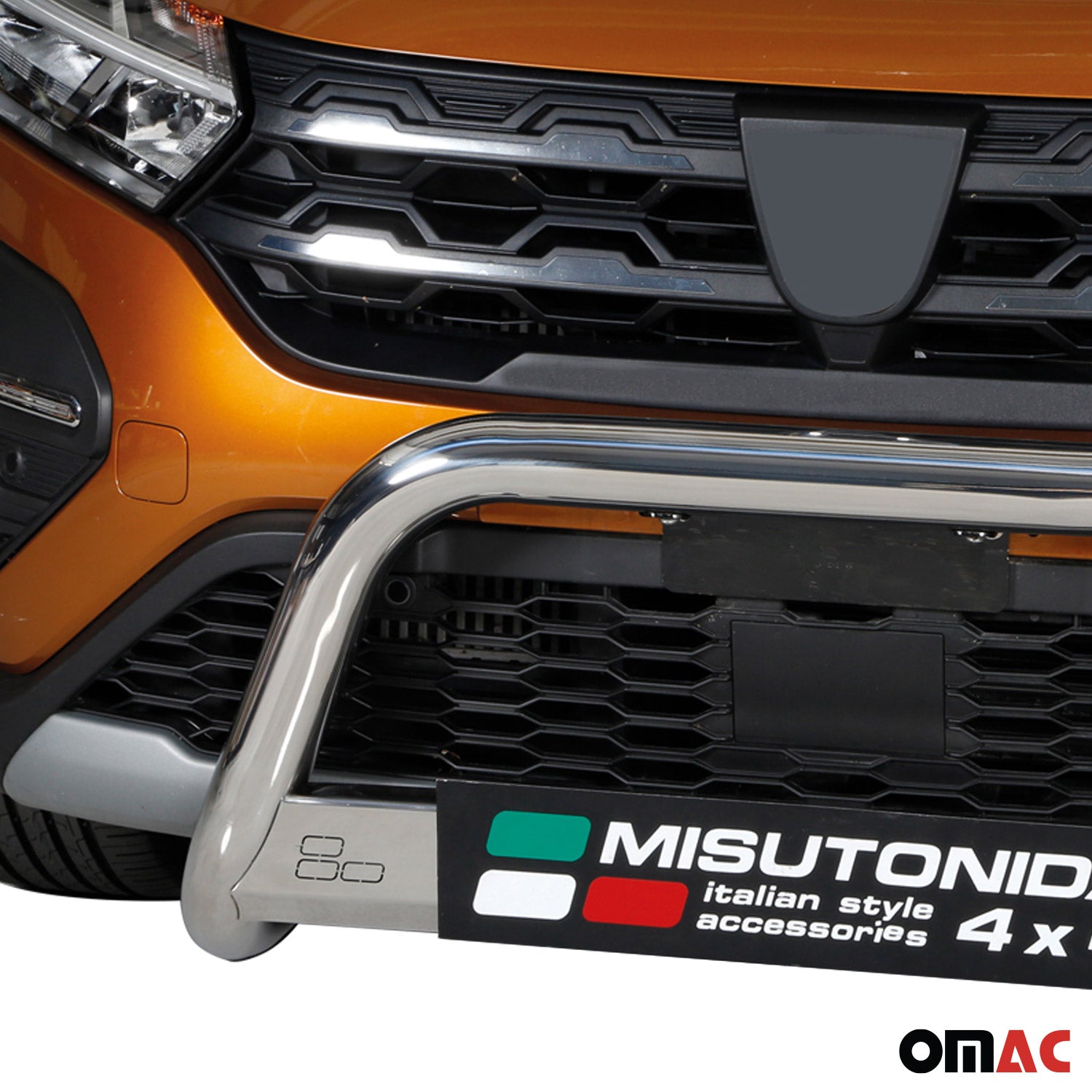 Frontbügel Frontschutzbügel für Dacia Sandero Stepway 2021-2026 ø63 Stahl Silber