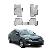 OMAC Gummimatten Fußmatten für VW Passat B7 2011-2015 TPE Automatten Grau 4x