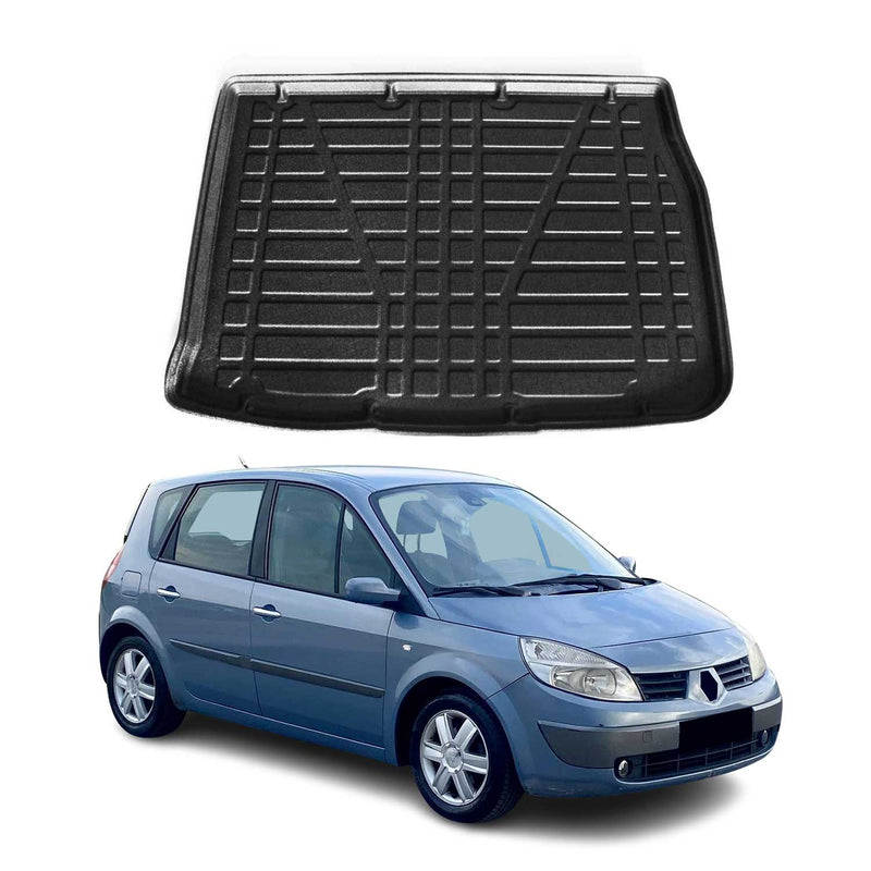 Kofferraumwanne Laderaumwanne für Renault Scenic 2003-2009 Gummi TPE Schwarz