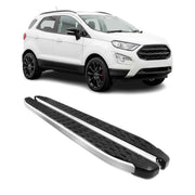 Trittbretter Seitenschweller für Ford Ecosport II 2014-2023 Schwarz Silber 2tlg