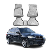 OMAC Gummimatten Fußmatten für BMW X5 E70 2006-2013 TPE Automatten Grau 4x