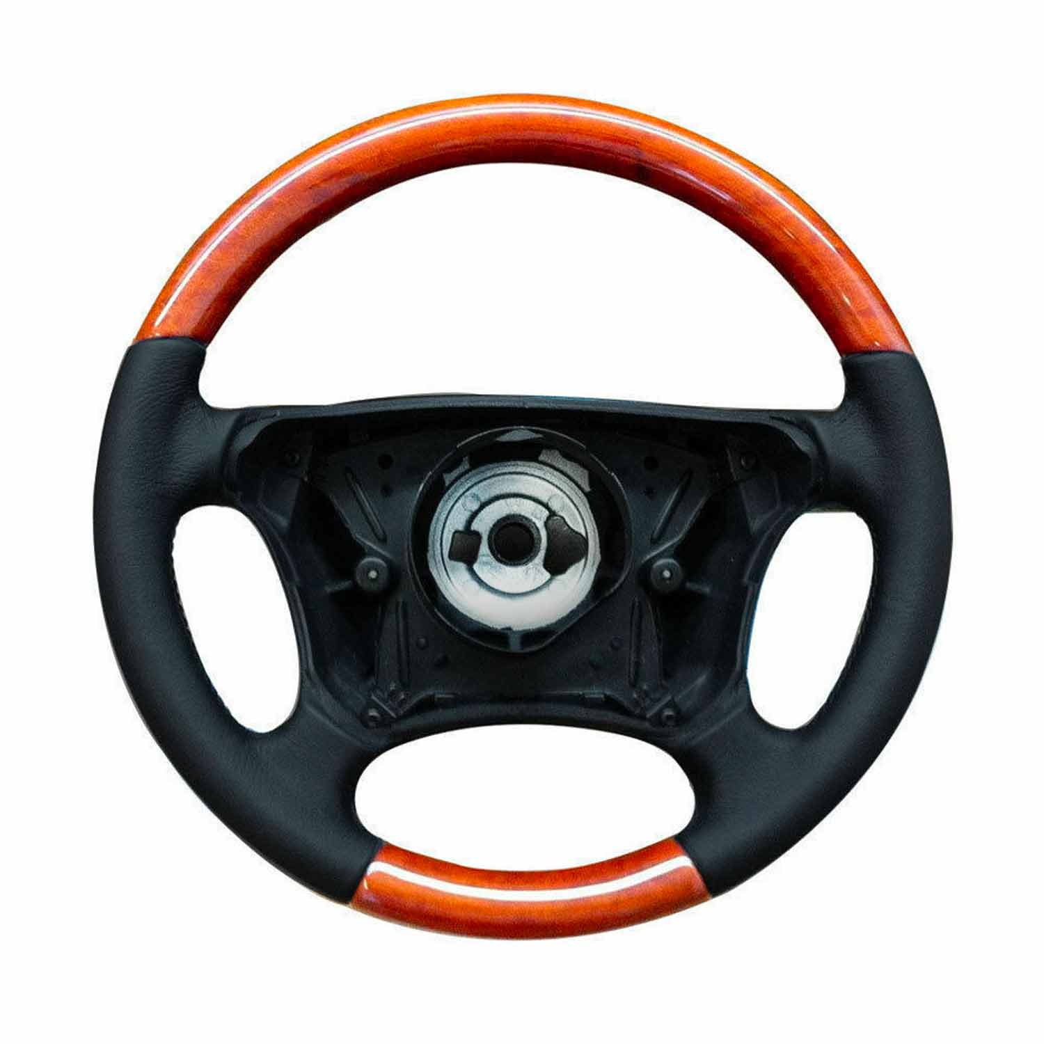 Lenkrad für Mercedes E Klasse W210 S210 W201 W202 Echt Wurzelnuss Schwarz