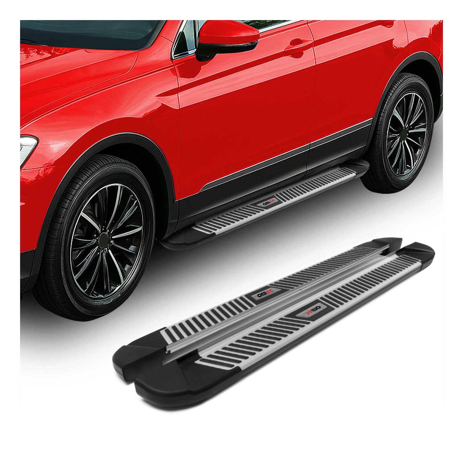 Trittbretter Seitenbretter für Isuzu D-Max DoubleCab 2012-2019 Alu Schwarz