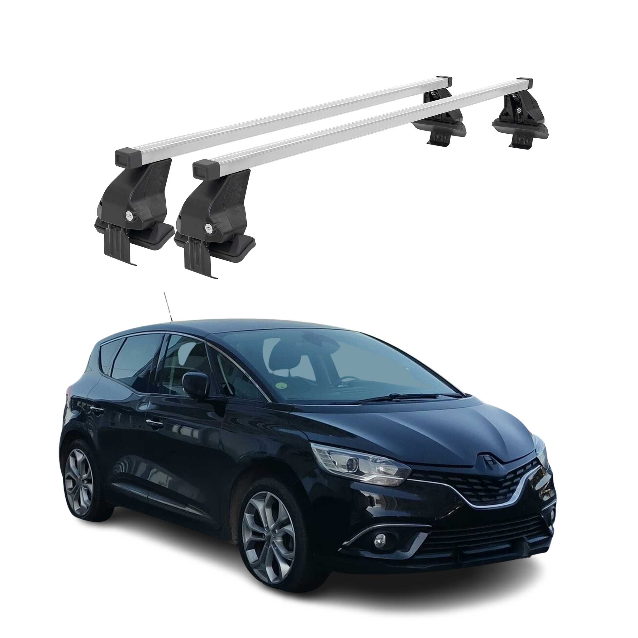 Menabo Dachträger für Renault Grand Scenic mk4 2016-2022 50kg Stahl Silber 2x