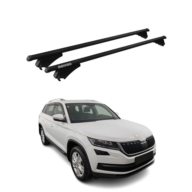 Menabo Grundträger Dachträger für Skoda Kodiaq 2017-2025 ABE Alu Schwarz 2x