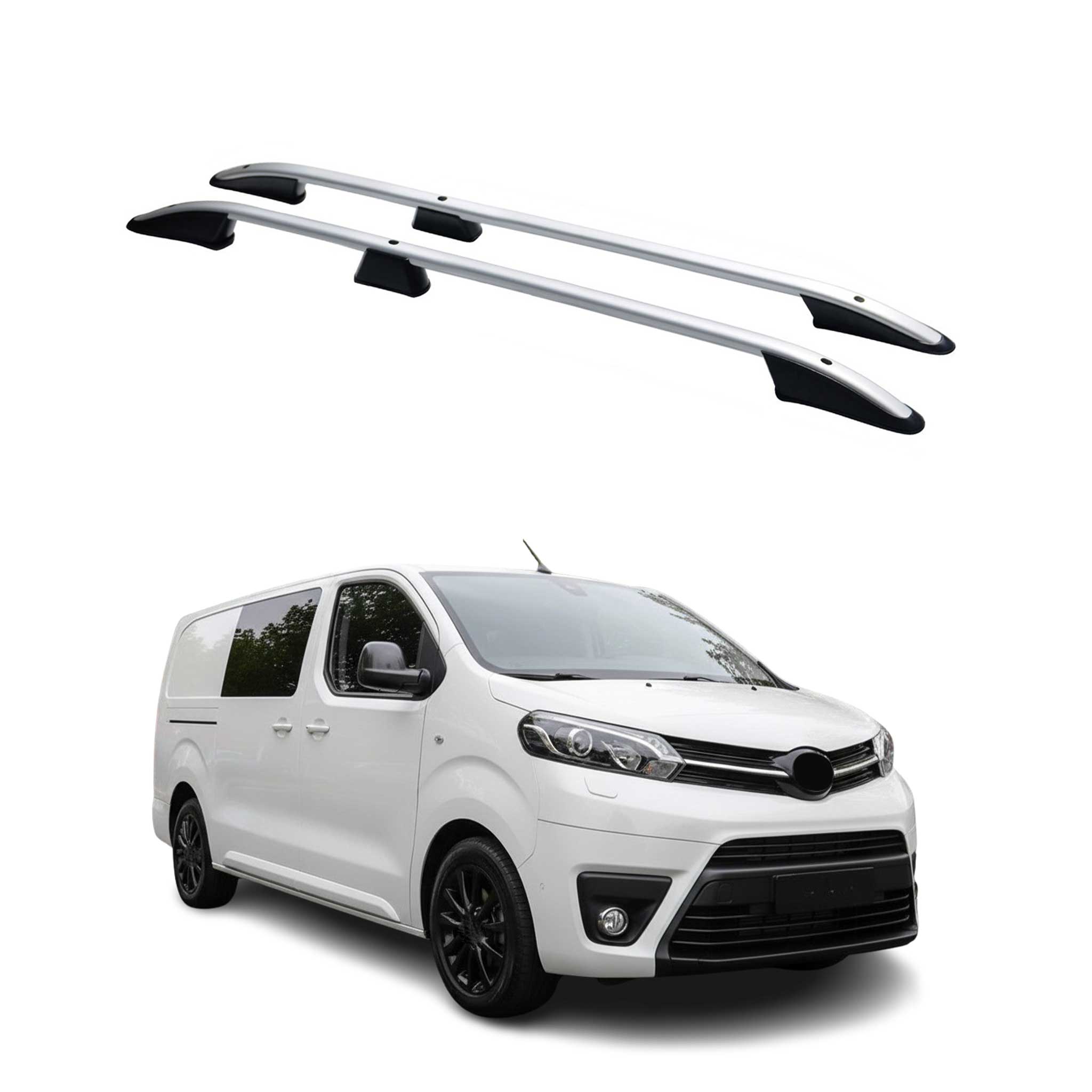 Dachreling Dachgepäckträger für Toyota ProAce / ProAce Verso 2016-2026 L2 Silber