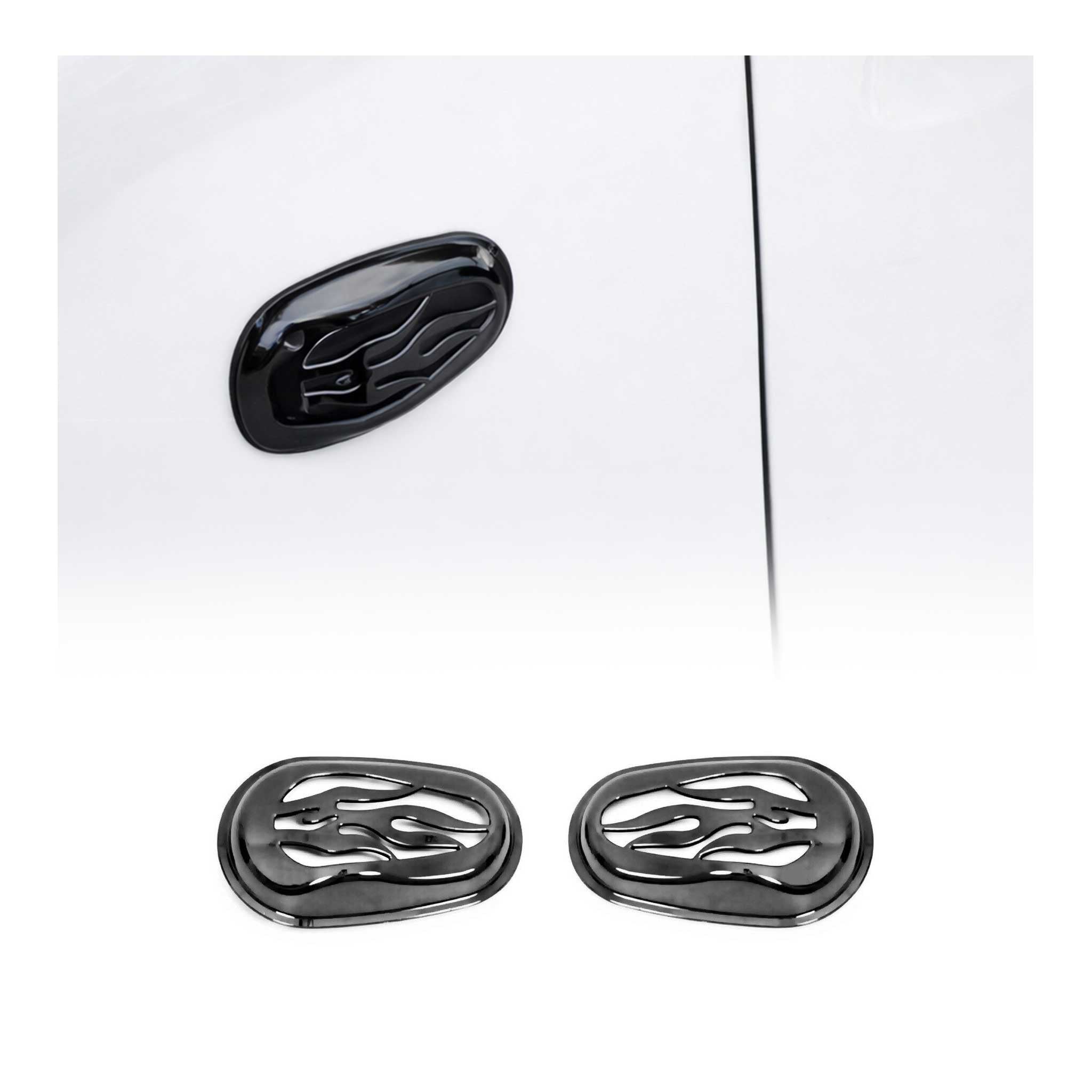 Blinkerrahmen Signalblende Rahmen für Fiat Fiorino Qubo 2007-2021 Chrom Dunkel