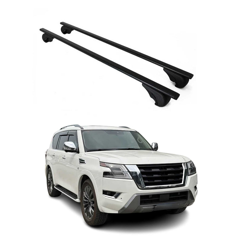 Dachträger Grundtäger für Nissan Patrol 2010-2024 75kg Metall Schwarz 2 tlg