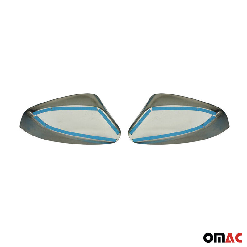 Spiegelkappen Spiegelabdeckung für Hyundai i30 2012-2017 Edelstahl Silber 2tlg