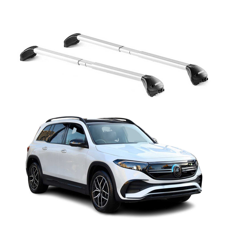 Dachträger Grundtäger für Mercedes EQB X243 2021-2025 100kg Alu Silber 2 tlg ABE