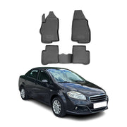 OMAC Gummimatten Fußmatten für Fiat Linea 2007-2021 Stufenheck TPE Schwarz 4x