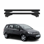 Menabo Dachträger Grundtäger für Opel Zafira B 2008-2012 Aluminium Schwarz 2 tlg