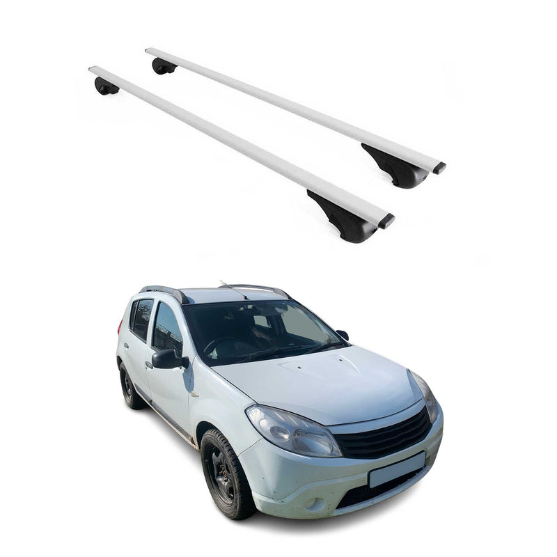 Dachträger Grundtäger für Dacia Sandero 2007-2012 75kg Metall Silber 2 tlg