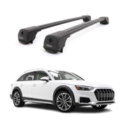 Dachträger Grundträger für Audi A4 B9 Allroad 2016-2025 Aluminium Schwarz 2tlg