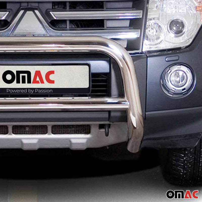 Frontbügel Frontschutzbügel fürsubishi Pajero 2007-2014 ABE Stahl Silber