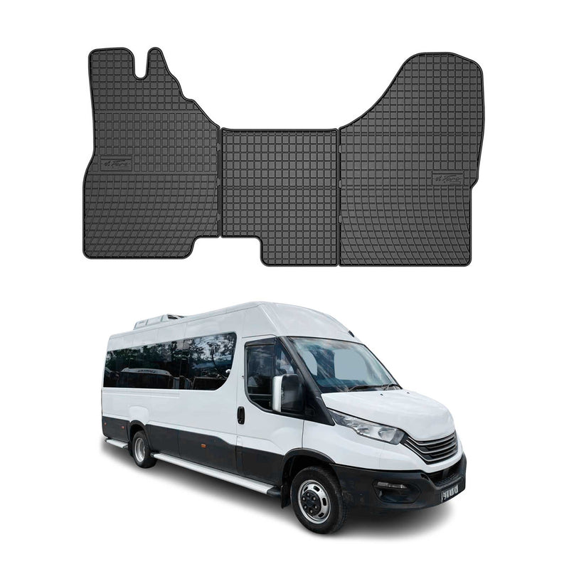 OMAC Gummi Fußmatten für Iveco Daily 2014-2019 Automatten Gummi Schwarz 3tlg