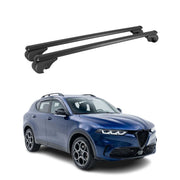 Dachträger Grundtäger für Alfa Romeo Tonale 2022-2026 75kg Alu Schwarz 2 tlg