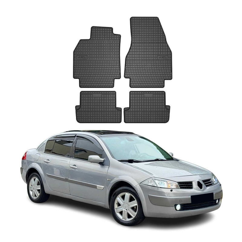 OMAC Gummi Fußmatten für Renault Megane 2002-2008 Automatten Gummi Schwarz 4tlg