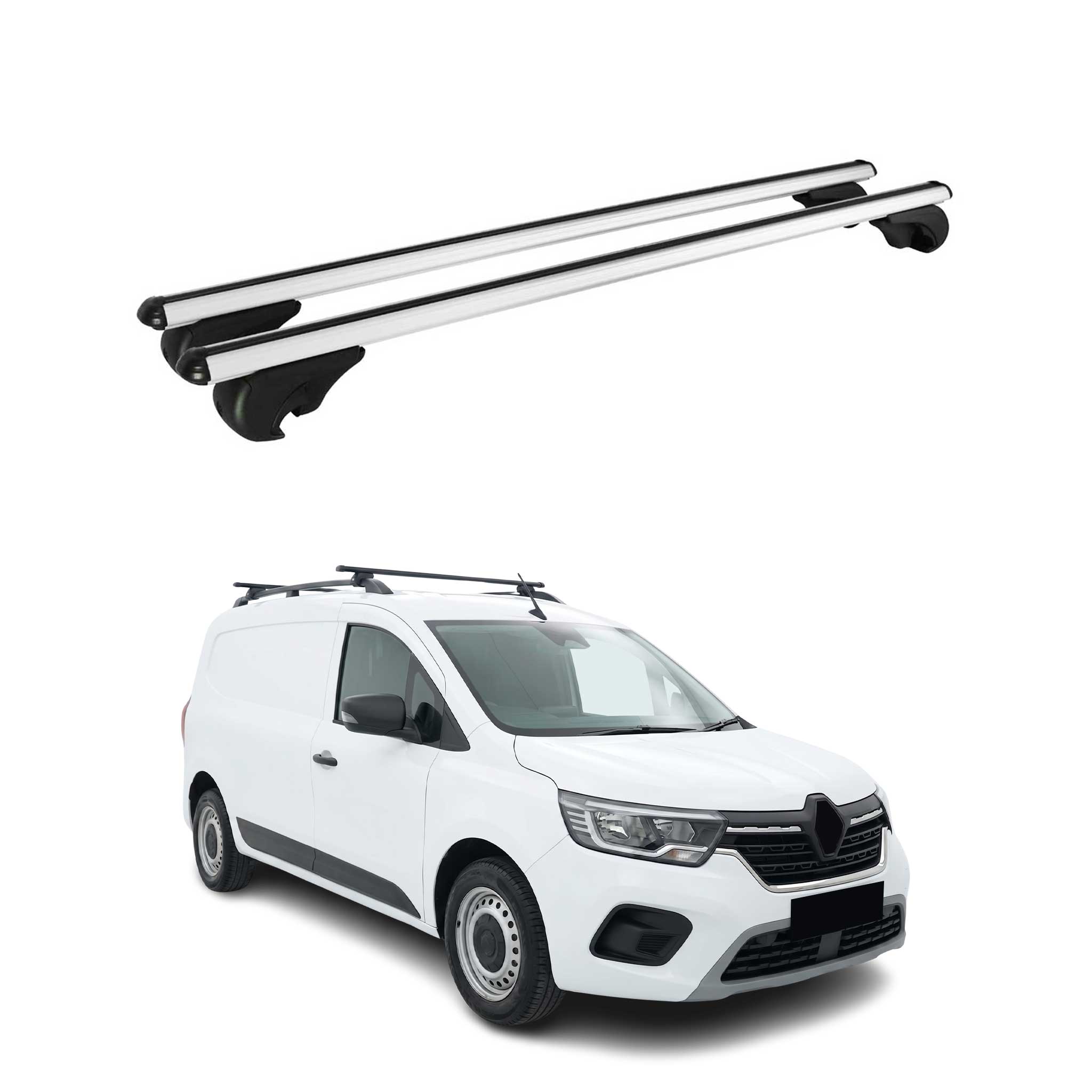 Dachträger Grundträger für Renault Kangoo III 2021-2026 TÜV Aluminium Silber 2x