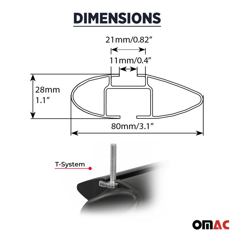 Menabo Dachträger für Mercedes C Klasse Kombi S206 2021-25 Aluminium Schwarz 2x