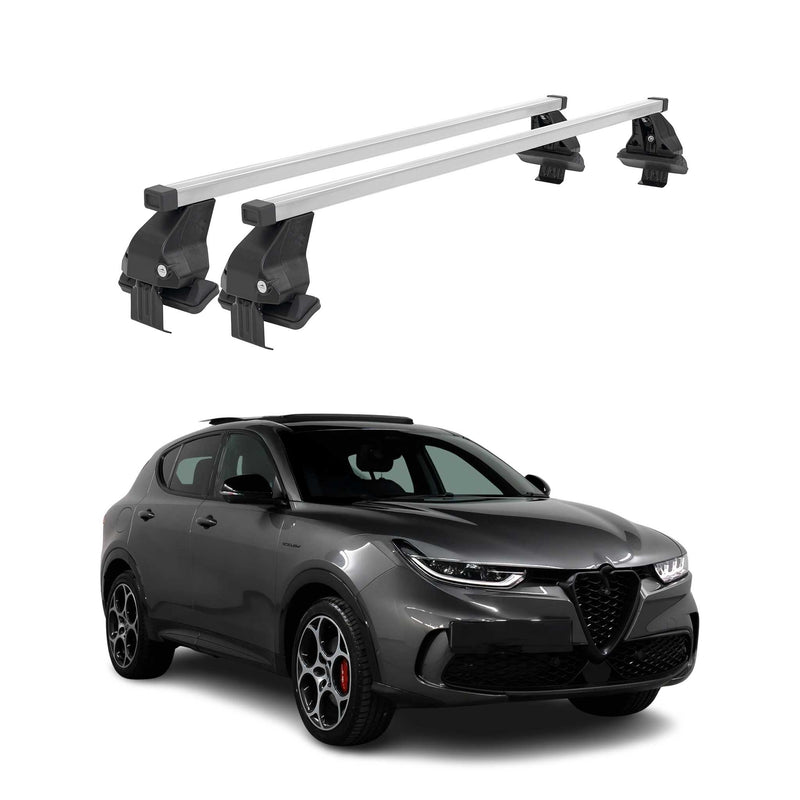 Menabo Dachträger Grundtäger für Alfa Romeo Tonale 2022-2025 50kg Stahl Grau 2x