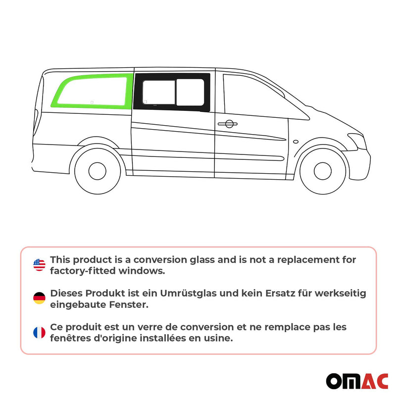 Side window safety glass for Mercedes Vito W639 2003-2014 front right L2