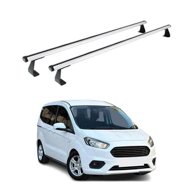 Dachträger Grundtäger für Ford Transit Courier 2014-2023 75kg Alu Silber 2 tlg