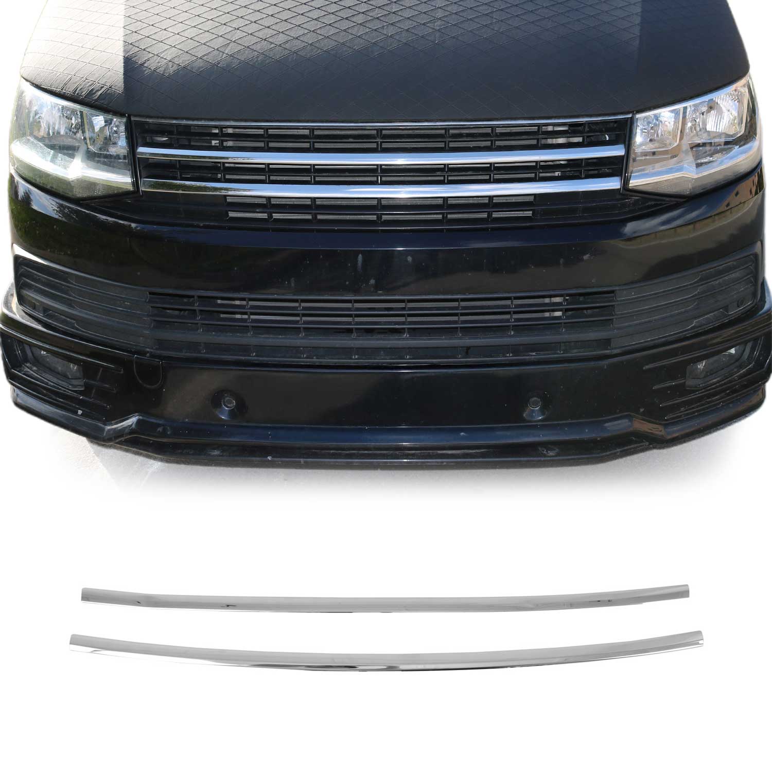 Kühlergrill Leisten für VW T6 Transporter Mutivan Caravelle 2015-2019 Grün 2x