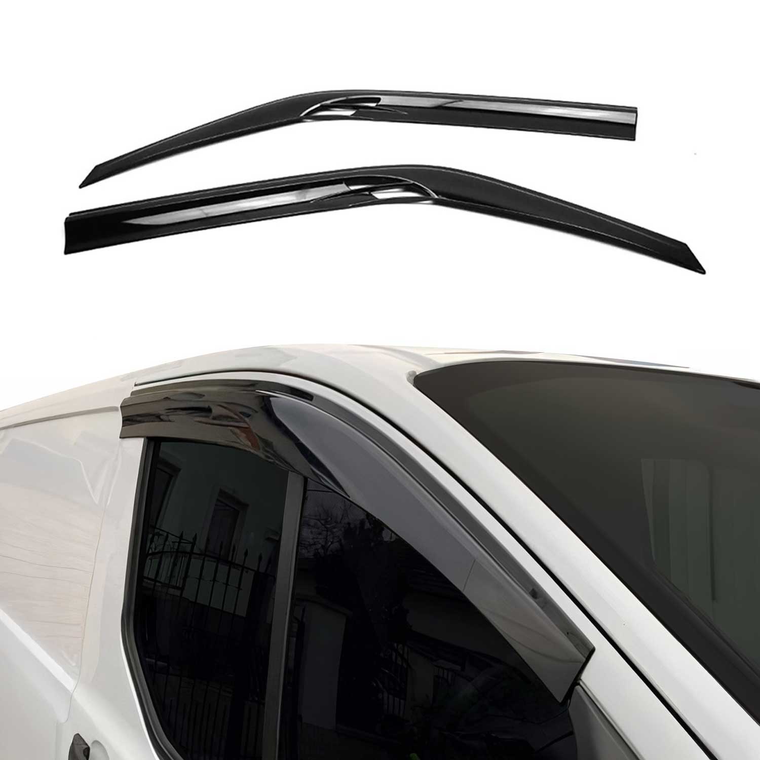 2x Windabweiser Regenabweiser für VW Crafter Typ 2E 2006-2018 Acryl Dunkel