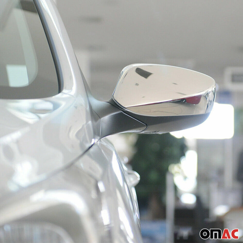 Spiegelkappen Spiegelabdeckung für Hyundai Veloster 2011-2017 Edelstahl Silber