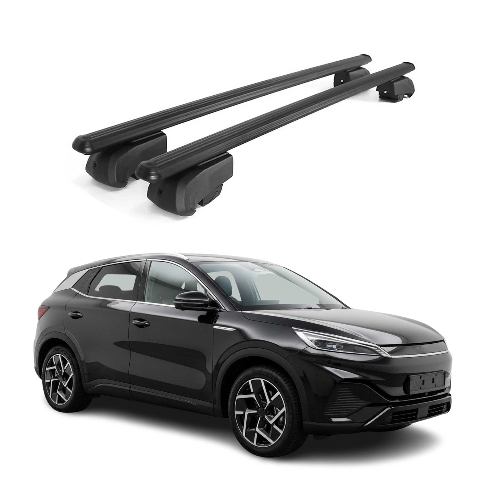 Dachträger Grundträger für BYD Atto 3 2022-2026 Aluminium Schwarz 2tlg