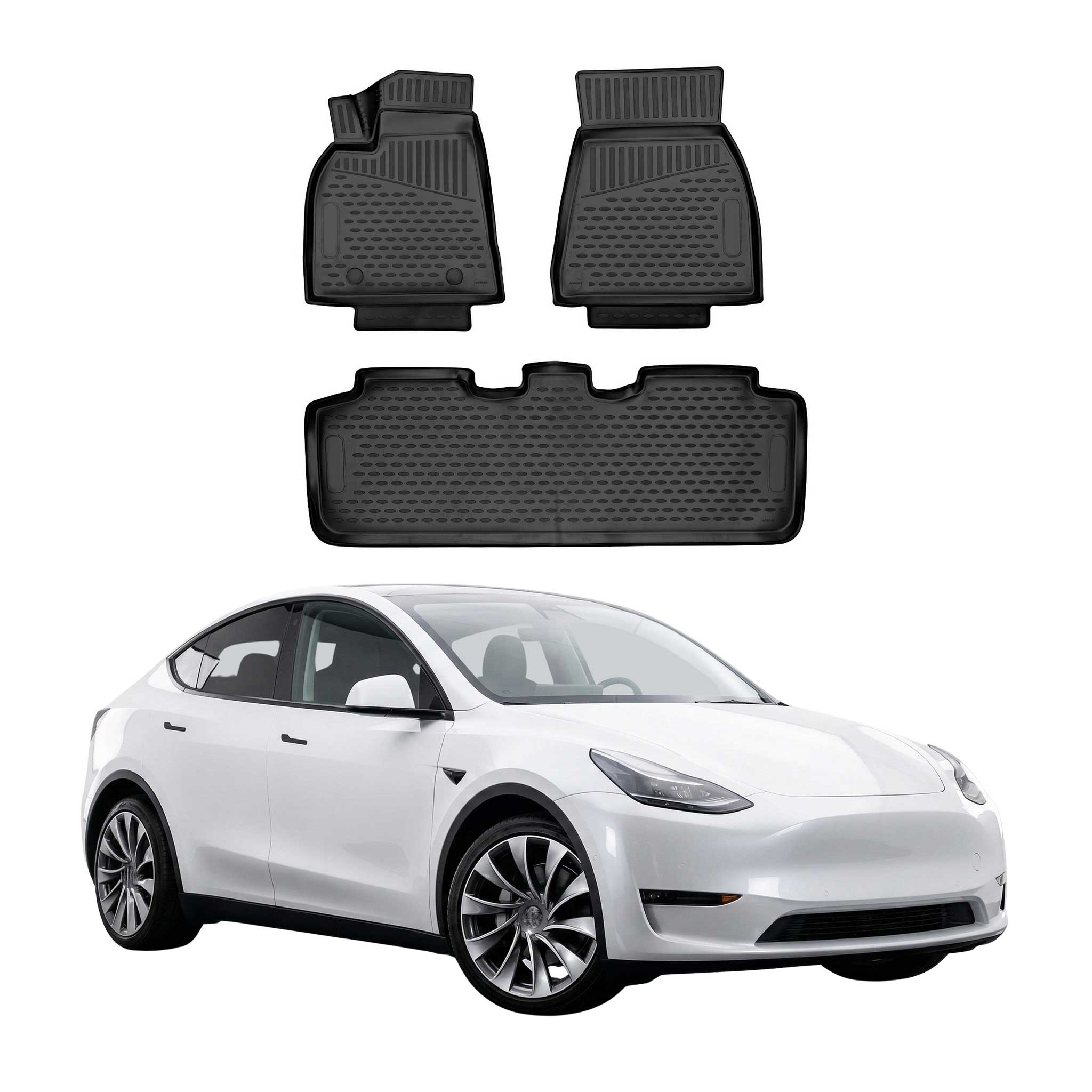 OMAC Gummimatten Fußmatten für Tesla Model Y Long Range Dual Motor 2020-2026