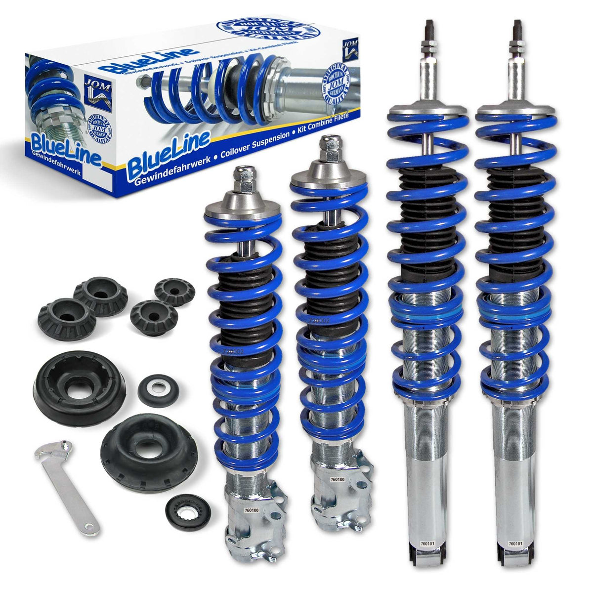 JOM BlueLine Gewindefahrwerk für VW Golf 3/Vento 1994-1997 und Cabrio 1993-1998
