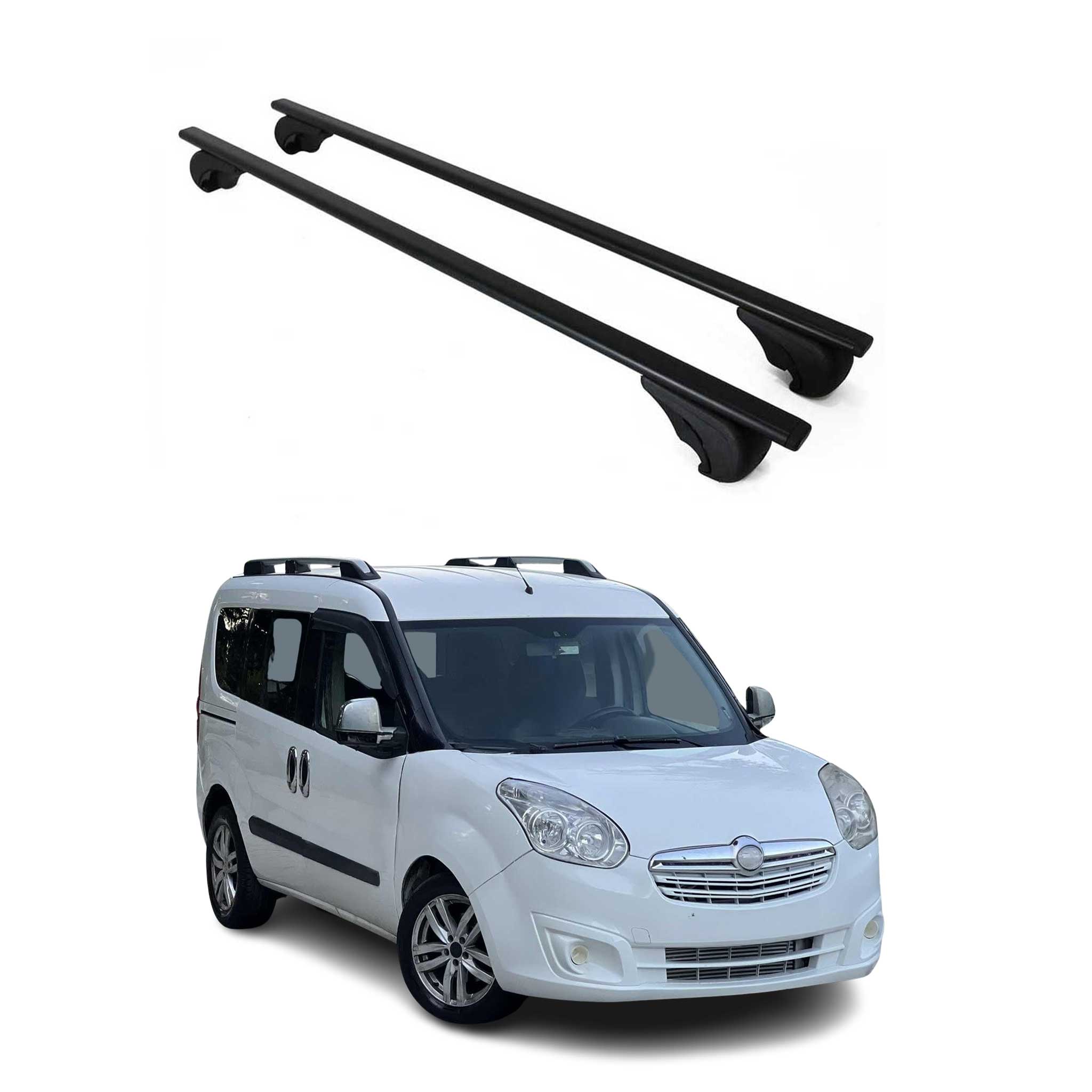 Dachträger Grundtäger für Opel Combo D E 2011-2026 75kg Metall Schwarz 2 tlg