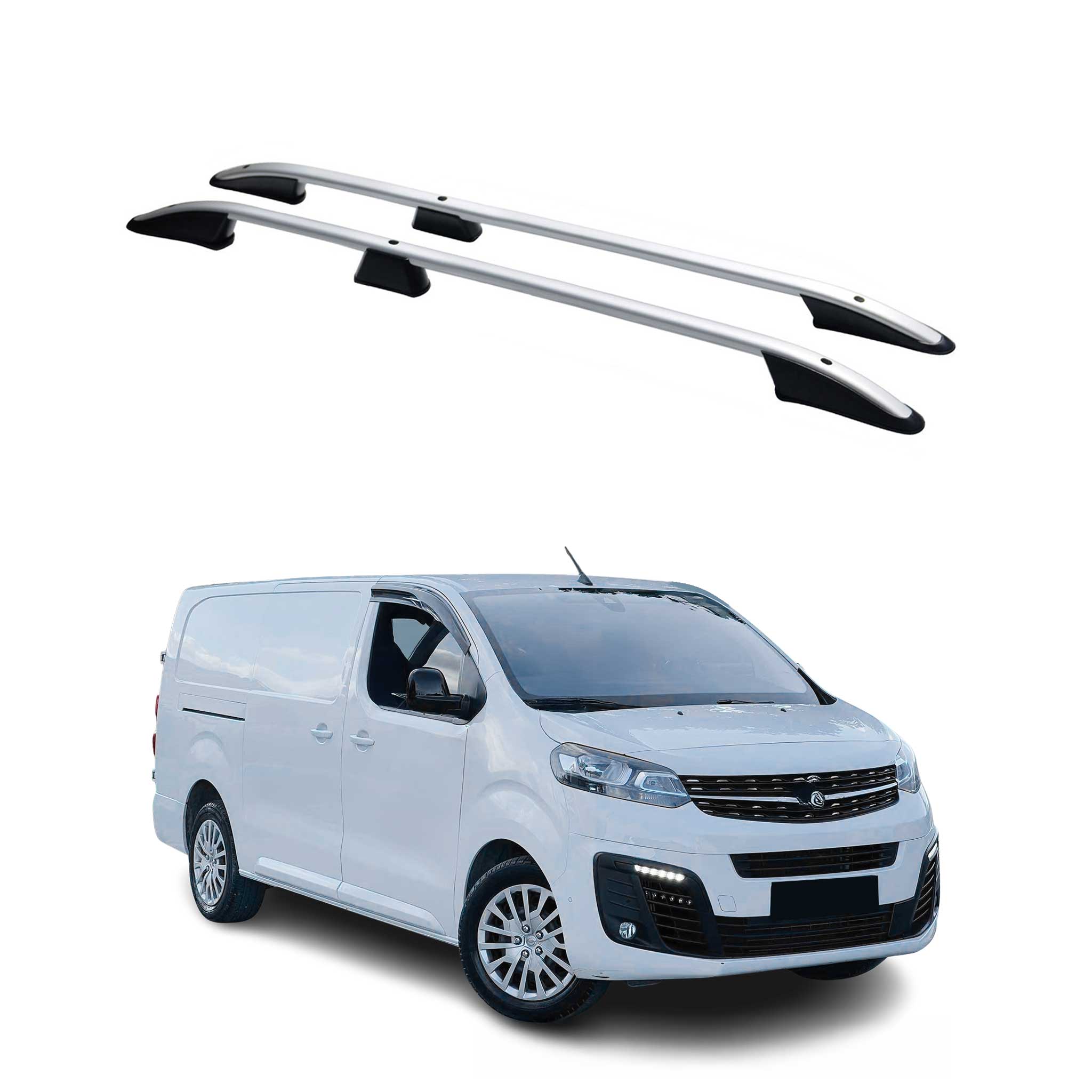 Dachreling Dachgepäckträger für Opel Vivaro C 2019-2026 Langer L3 Alu Grau