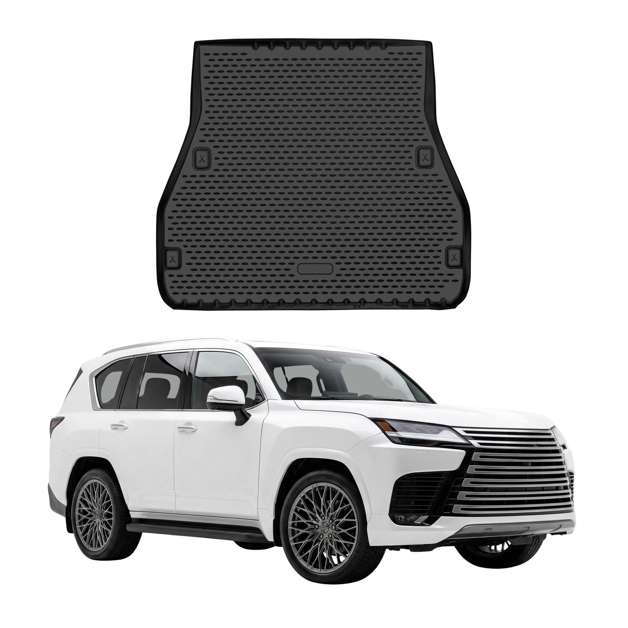 Kofferraummatte Laderaumwanne für Lexus LX600 2022-2026 TPE Schwarz 1 tlg