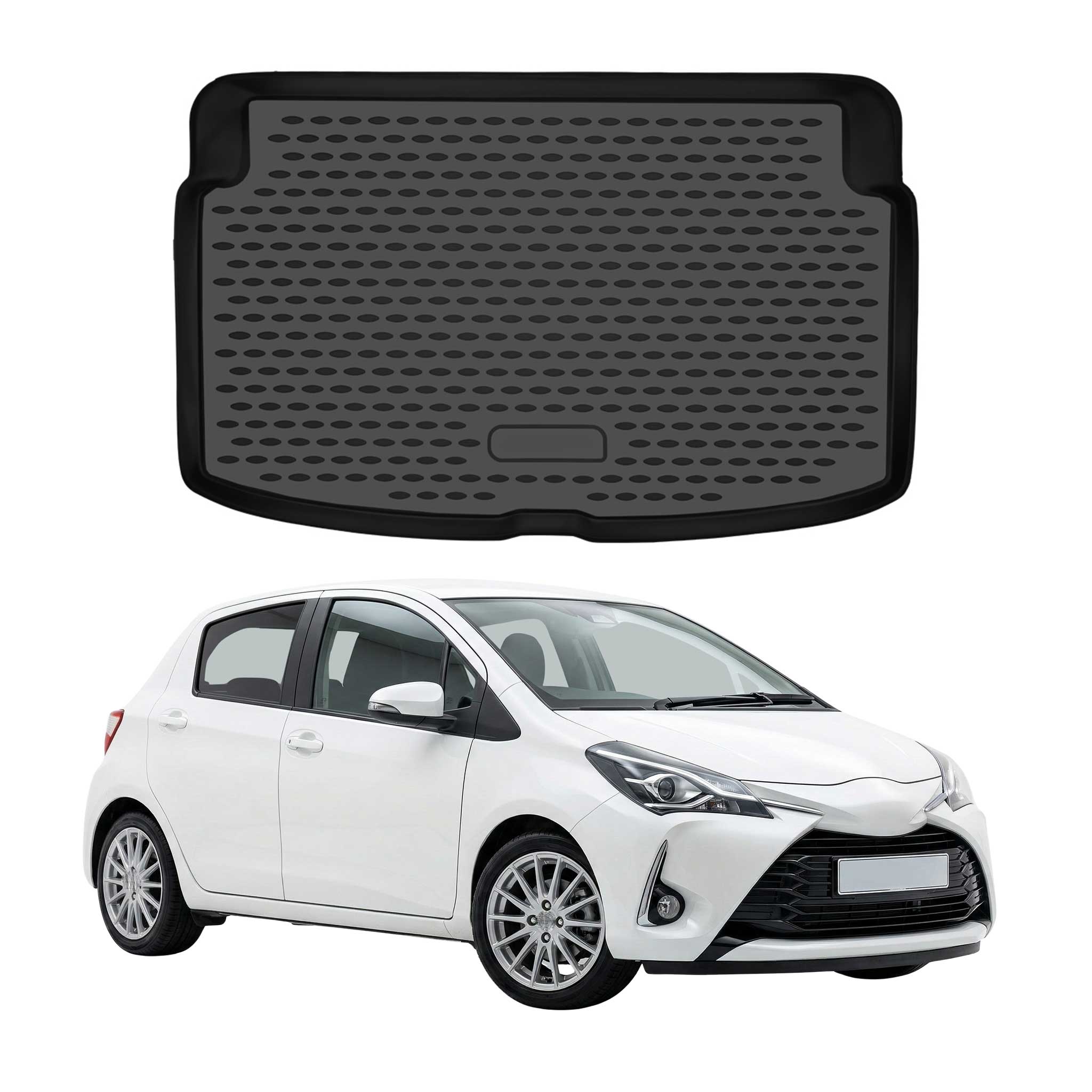 Kofferraummatte Laderaumwanne für Toyota Yaris III Schrägheck 2017-2019 FL obere