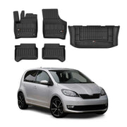 OMAC Fußmatten & Kofferraumwanne Set für Skoda e-Citigo 2019-2021 Gummi 5x