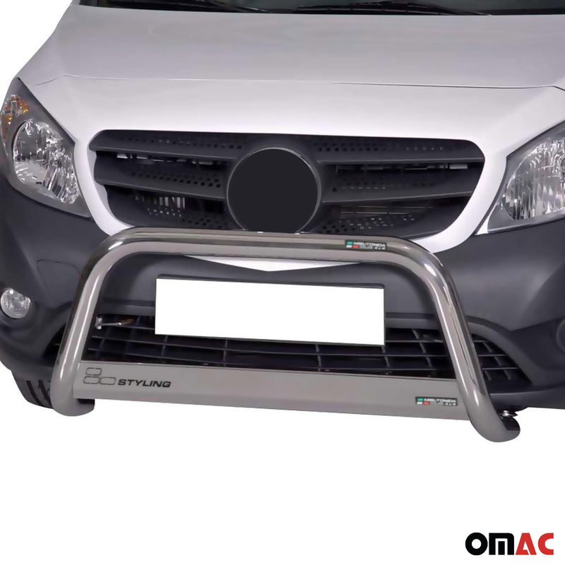 Frontbügel Frontschutzbügel für Mercedes Citan 2012-2020 ø63mm Stahl Silber