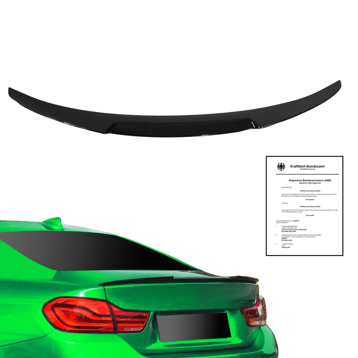 JOM Heckspoiler Dachspoiler für BMW 4er (F32) Coupe 2013-2021 mit ABE ABS