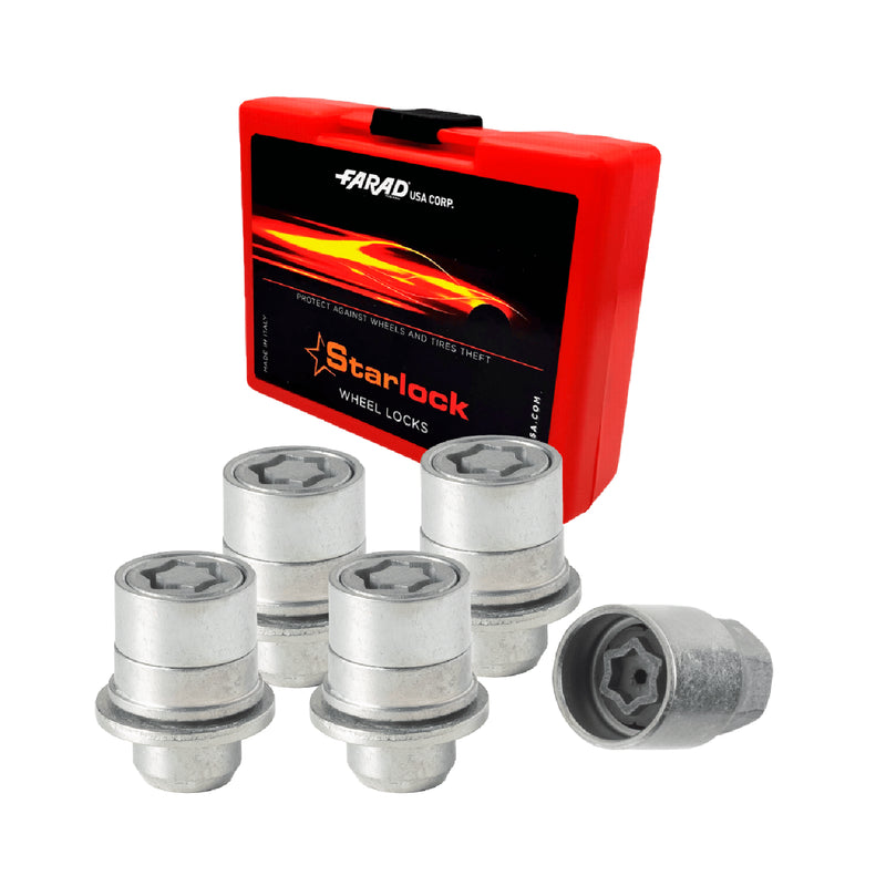 Radschloss Radschrauben Satz für Peugeot 4007 2008-2013 Silber 4x M12X1.5