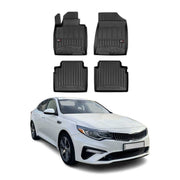 OMAC Gummi Fußmatten für Kia Optima 2015-2019 Premium TPE Automatten Schwarz 4x